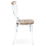 Paris Prix Chaise Vintage "Aranja" 89cm Naturel & Blanc