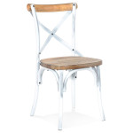 paris prix Chaise Vintage "Aranja" 89cm Naturel & Blanc