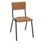 paris prix Chaise Vintage en Bois "Mauricio" 82cm Marron