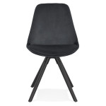 Paris Prix Chaise Vintage En Velours "Marty" 84cm Noir