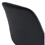 Paris Prix Chaise Vintage En Velours "Marty" 84cm Noir