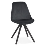 paris prix Chaise Vintage en Velours "Marty" 84cm Noir