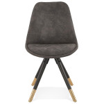 Paris Prix Chaise Vintage "Kili" 83cm Gris Foncé & Noir