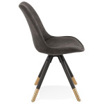 Paris Prix Chaise Vintage "Kili" 83cm Gris Foncé & Noir