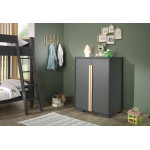 Paris Prix Chambre Complète Enfant 4P "London" 90x200cm Anthracite