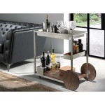 Paris Prix Chariot Mini Bar Design "Rudez" 91cm Argent