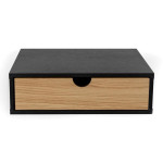 paris prix Chevet Mural Design en Bois "Tafar" 40cm Noir