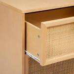 Paris Prix Chiffonnier 4 Tiroirs Cannage "Rayo" 107cm Naturel