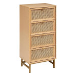 paris prix Chiffonnier 4 Tiroirs Cannage "Rayo" 107cm Naturel