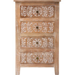 Paris Prix Chiffonnier 4 Tiroirs En Bois "Shirel" 80cm Naturel