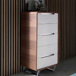 Paris Prix Chiffonnier 5 Tiroirs En Bois "Ruelta" 108cm Noyer