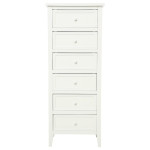 Paris Prix Chiffonnier 6 Tiroirs "Charme" 113cm Blanc