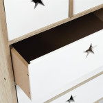 Paris Prix Chiffonnier Enfant "Star" 91cm Blanc & Beige