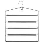 paris prix Cintre 5 Pantalons en Métal & Mousse "Eva" 44cm Gris