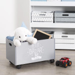 Paris Prix Coffre à Jouets à Roulettes "Petit Bazar" 48cm Gris
