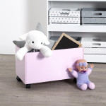 Paris Prix Coffre à Jouets à Roulettes "Petit Bazar" 48cm Rose