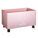 paris prix Coffre à Jouets à Roulettes "Petit Bazar" 48cm Rose