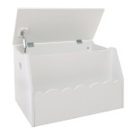 Paris Prix Coffre à Jouets En Bois "Biblio" 57cm Blanc