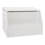 paris prix Coffre à Jouets en Bois "Biblio" 57cm Blanc