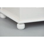 Paris Prix Coffre à Jouets En Bois Massif "Emaz" 53cm Blanc