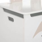 Paris Prix Coffre à Jouets Enfant "Renard" 54cm Blanc