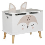 paris prix Coffre à Jouets Enfant "Renard" 54cm Blanc