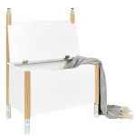 Paris Prix Coffre De Rangement & Banc "Crayon" 80cm Blanc