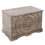 paris prix Coffre de Rangement en Bois "Shirel" 71cm Marron