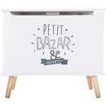 Paris Prix Coffre Rangement Enfant "Petit Bazar" Blanc