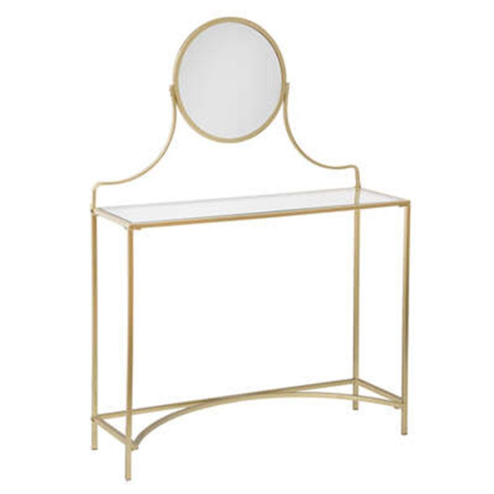 Paris Prix Coiffeuse Avec Miroir Vintage Déco "Artif" 139cm Or