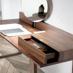 Paris Prix Coiffeuse Design 1 Tiroir "Capucine" 126cm Naturel