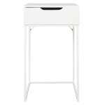 Paris Prix Coiffeuse Design & Miroir "Abbot" 77cm Blanc