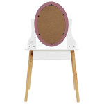 Paris Prix Coiffeuse Enfant "Monsieur Madame" 108cm Rose
