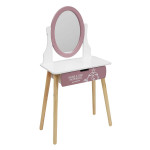 paris prix Coiffeuse Enfant "Monsieur Madame" 108cm Rose