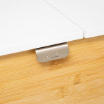 Paris Prix Coiffeuse & Miroir En Bambou "Levia" 88cm Blanc