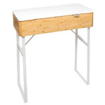 paris prix Coiffeuse & Miroir en Bambou "Levia" 88cm Blanc
