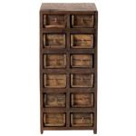 Paris Prix Commode 12 Tiroirs En Bois "Medio" 82cm Naturel