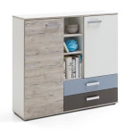 paris prix Commode 2 Portes & 2 Tiroirs "Anoya" 116cm Chêne