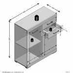 Paris Prix Commode 2 Portes & 2 Tiroirs "Cazeg" 89cm Chêne