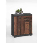 Paris Prix Commode 2 Portes & 2 Tiroirs "Cazeg" 89cm Naturel