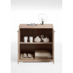Paris Prix Commode 2 Portes Design "Cazeg" 89cm Chêne Clair
