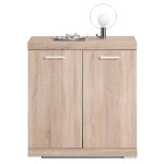 paris prix Commode 2 Portes Design "Cazeg" 89cm Chêne Clair