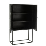 Paris Prix Commode 2 Portes En Bois "Shanil" 162cm Noir