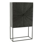 paris prix Commode 2 Portes en Bois "Shanil" 162cm Noir
