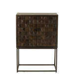 Paris Prix Commode 2 Portes Sur Pied "Pino" 122cm Marron