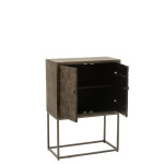 Paris Prix Commode 2 Portes Sur Pied "Pino" 122cm Marron