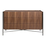 Paris Prix Commode 3 Tiroirs Design "Margery" 140cm Marron