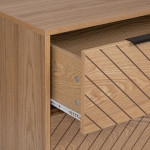 Paris Prix Commode 3 Tiroirs Design "Naomi" 85cm Beige