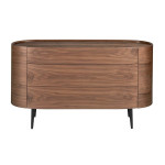 Paris Prix Commode 3 Tiroirs En Bois "Dinayo" 135cm Noyer