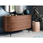 Paris Prix Commode 3 Tiroirs En Bois "Dinayo" 135cm Noyer